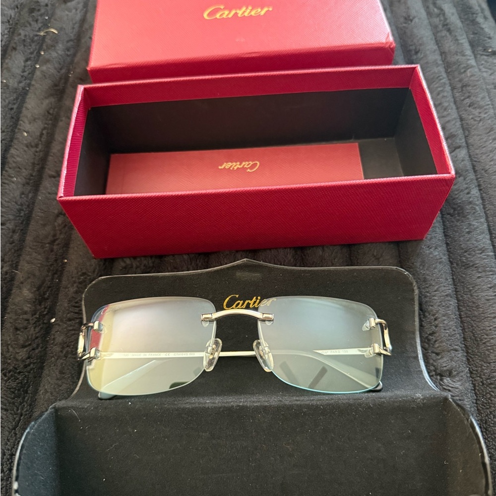 Bartier Silver Rimless Men's Glasses